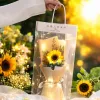 Sunflower bouquets special transparent packaging bags, moisture-proof, fresh-keeping, thickened, environmentally friendly and sealable Specification image